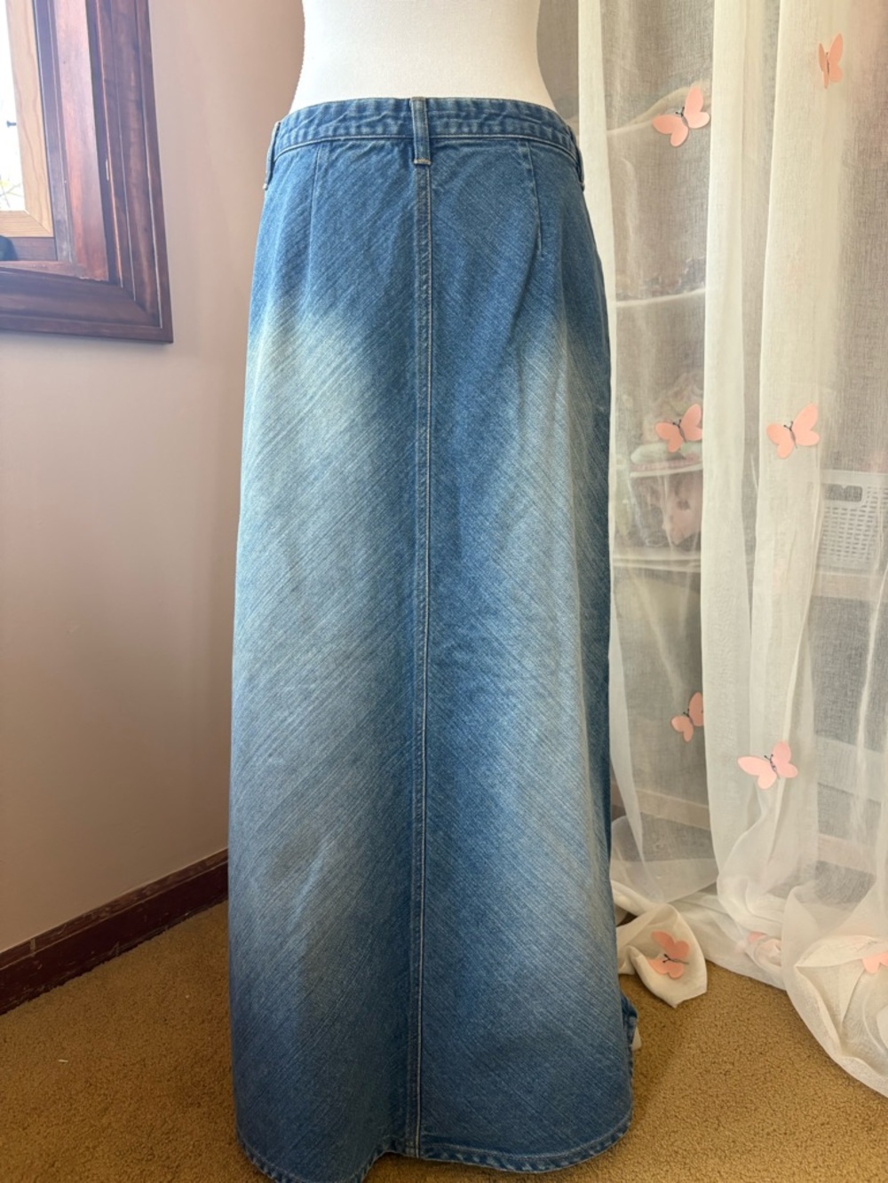 Vintage Gap Jean A-line Maxi Skirt - Picture 3 of 7